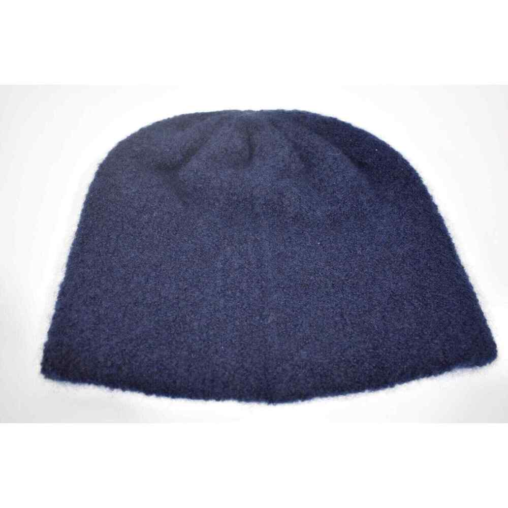 Chanel 22B Wool Cashmere Navy Blue White Black CC Logo Beanie Winter Hat Cloche - Picture 7 of 9